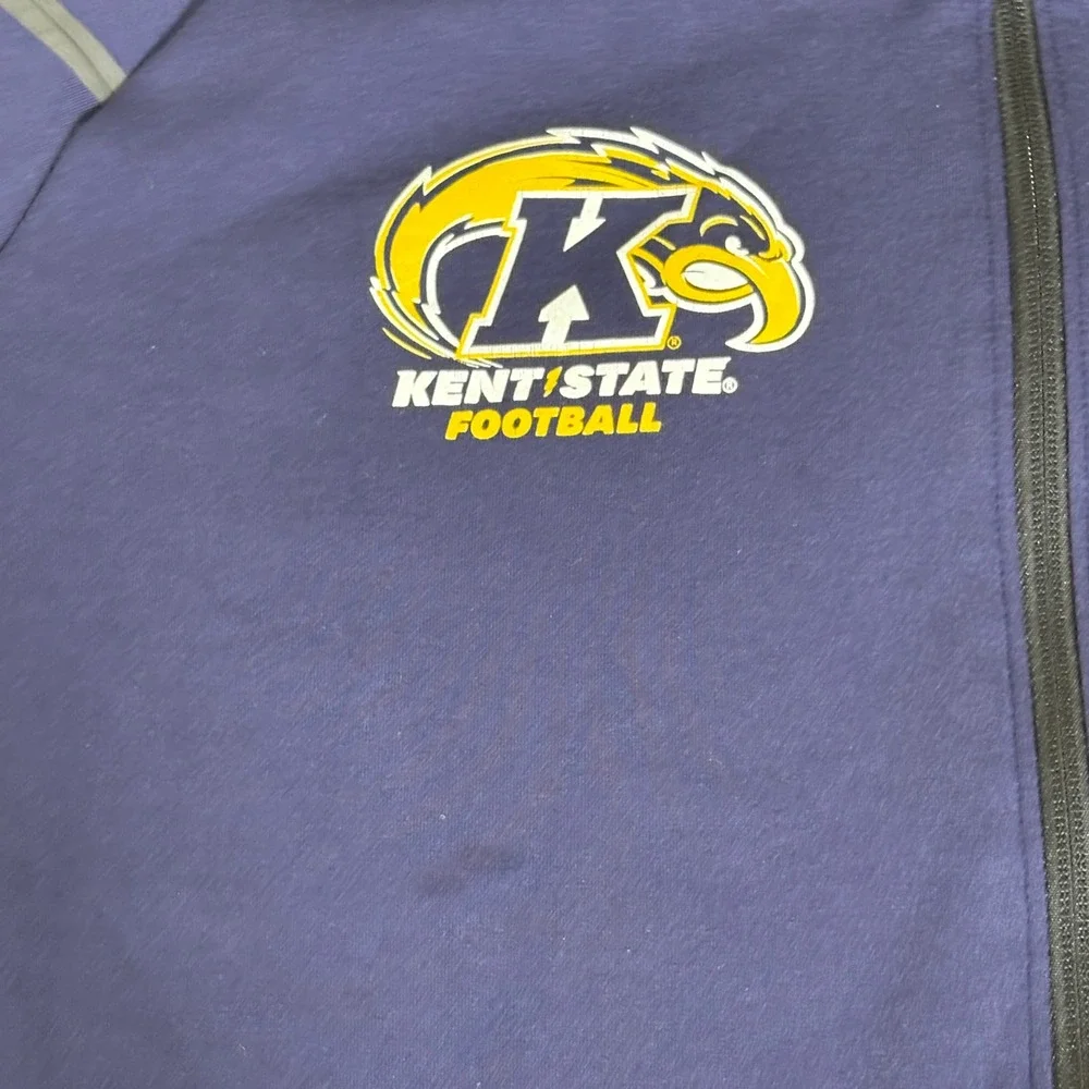Under Armour Kent State Football Full Zip Hoodie Navy Blue Mens 2XL Jacket AQ649